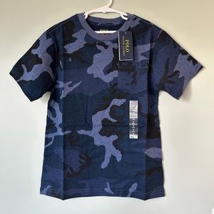 Polo Ralph Lauren Boys Camo T-shirt in Navy Size Small